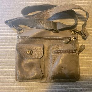 Excellent condition Roots crossbody bag - grey leather